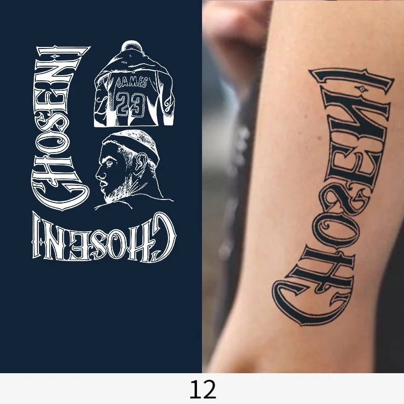 Basketball Anime Flower Butterfly Text Art Festival Cute Cool Waterproof Full Body Arm Men and Women Natural Temporary Tattoos