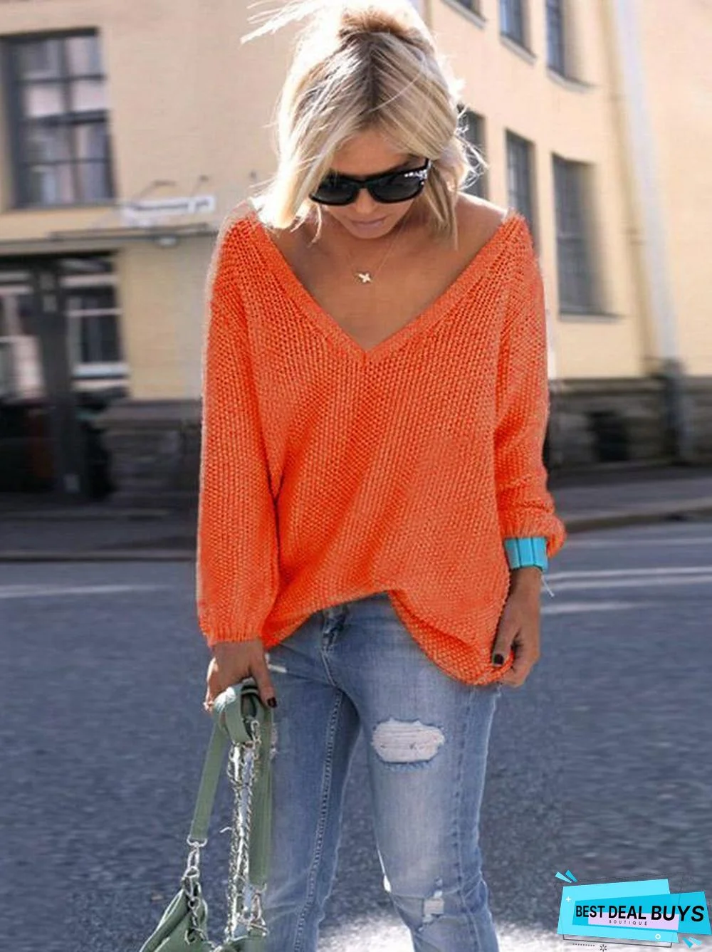 Loose 7 Color Long Sleeves Sweater Tops