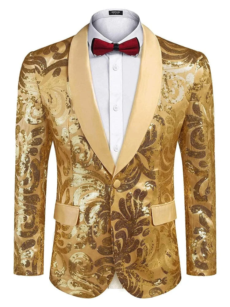 Shiny Sequins Blazer Floral Blazer (US Only) QueenFunky