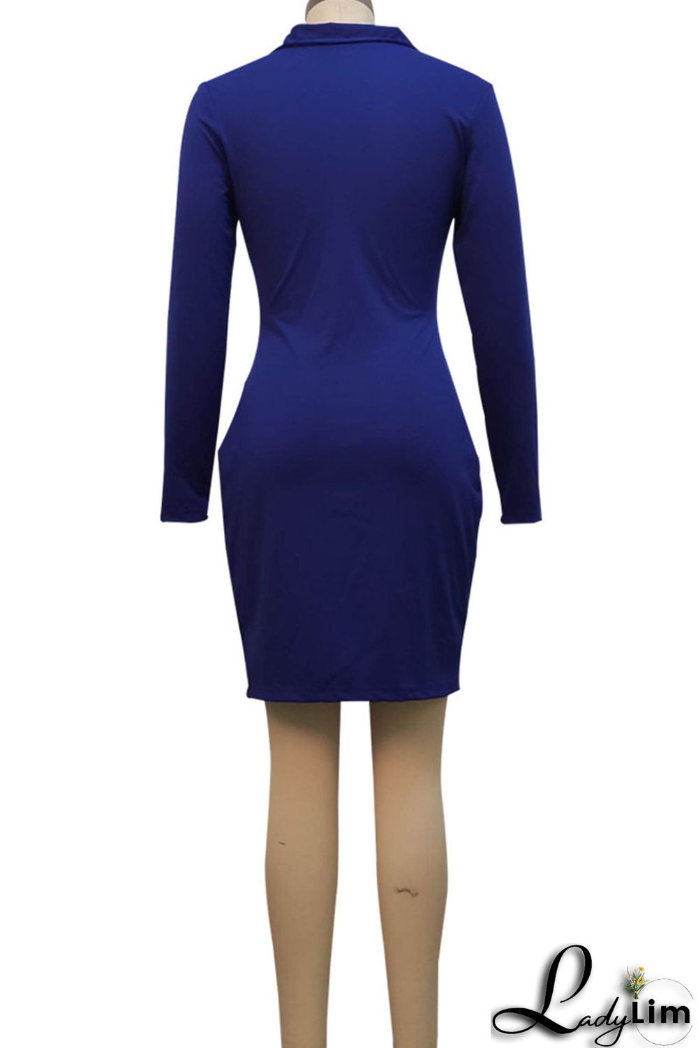 Pink Sexy Solid Split Joint Zipper Collar One Step Skirt Dresses