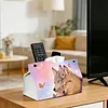 Pink Sky Twin Wolves Butterfly DIY Diamond Painting PU Tissue Holder Box