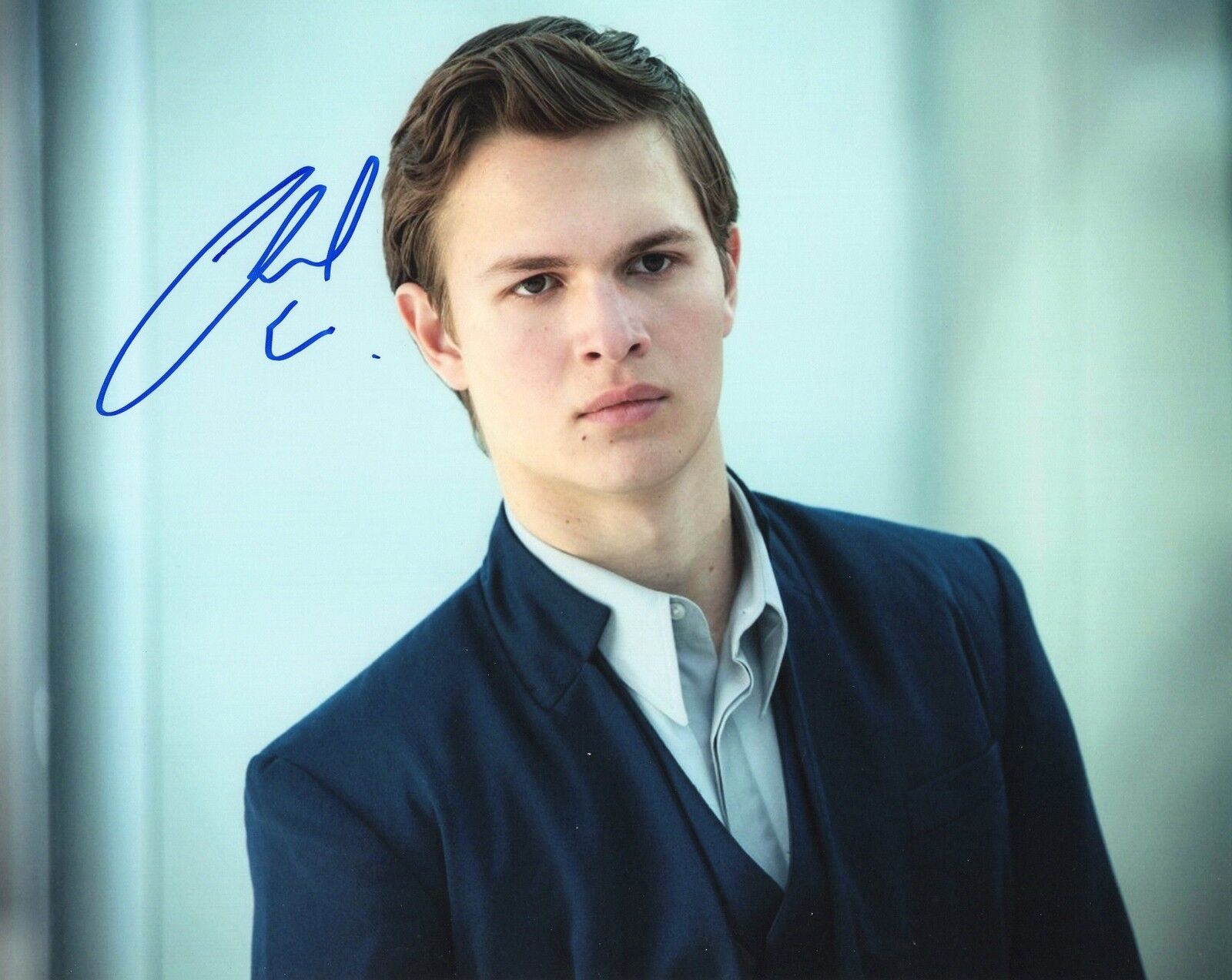 Ansel Elgort Divergent Insurgent Caleb Signed 8x10 Photo Poster painting w/COA #3