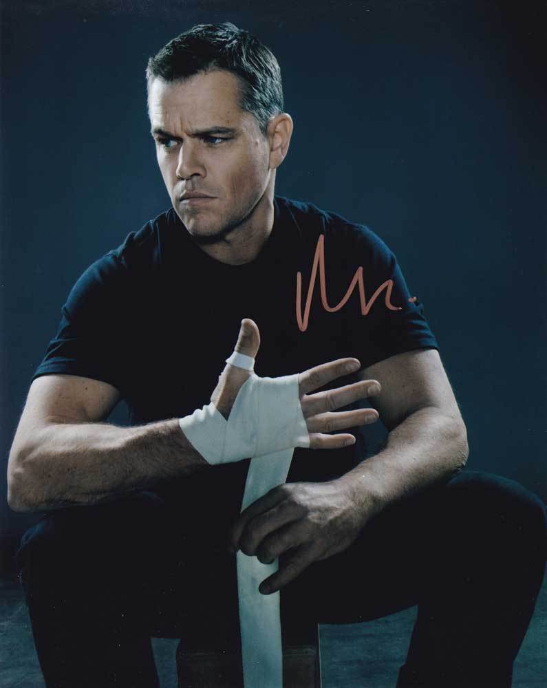 Matt Damon In-Person AUTHENTIC Autographed Photo Poster painting SHA #45838