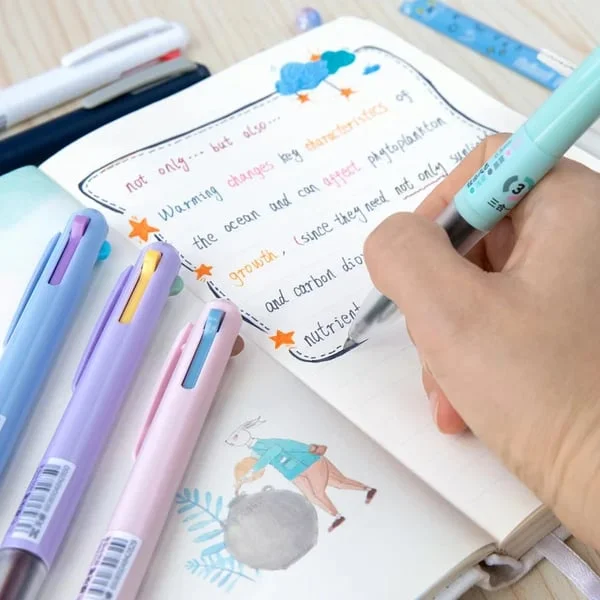 6 PCS Multicolor Pen, 4-in-1 18 Colors