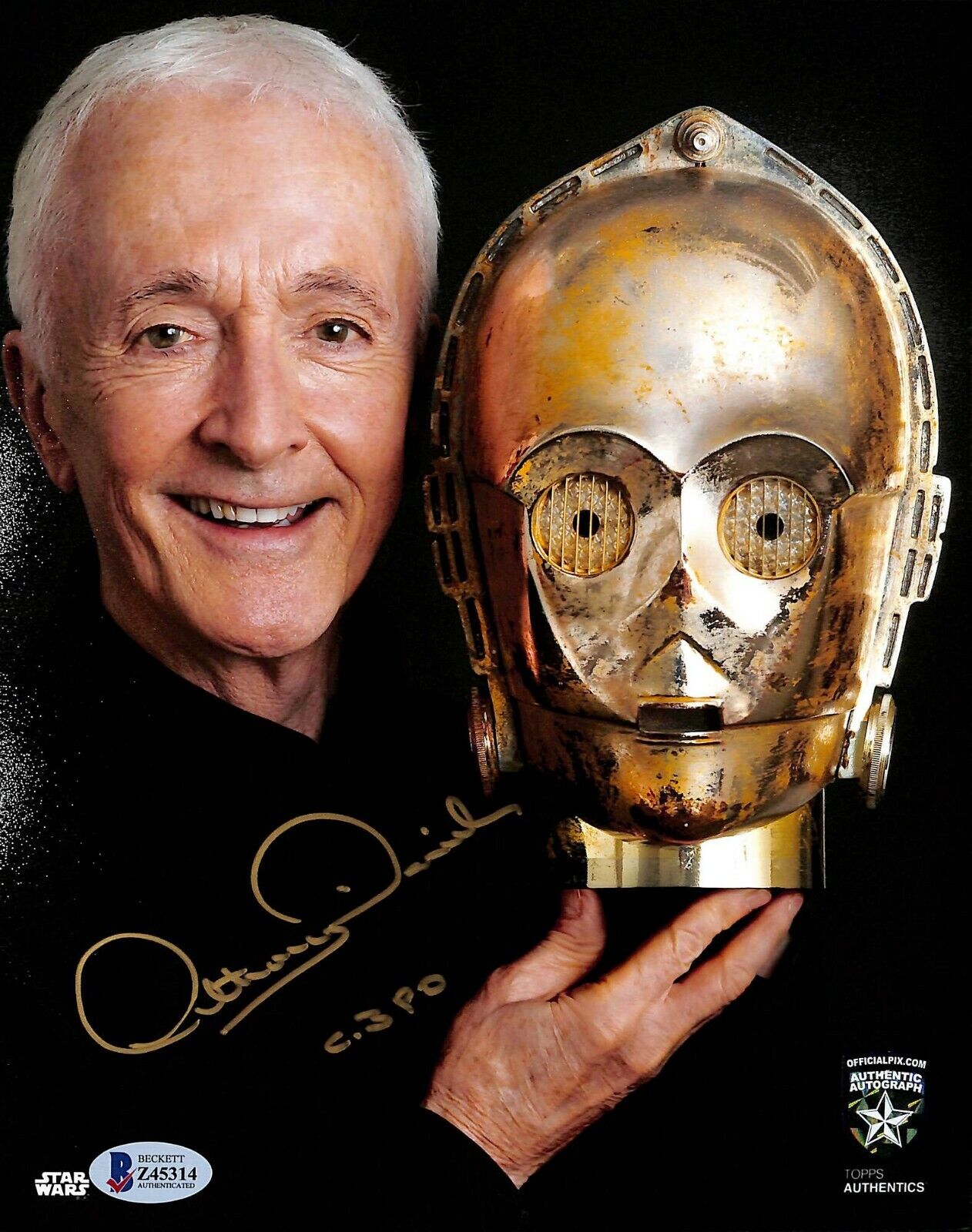 ANTHONY DANIELS Signed STAR WARS C3-P0