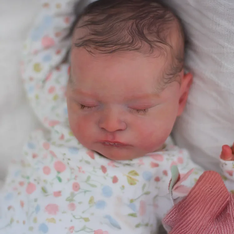 [New] 20" Handmade Lifelike Reborn Brown Hair Baby Girl Named Dottra：Realistic Reborn Baby Dolls By Rsgdolls®
