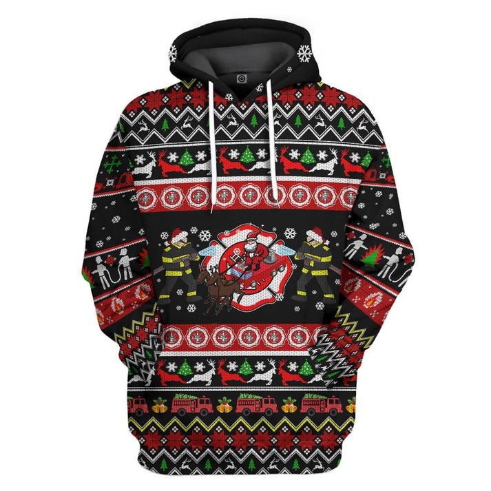 Unisex Black Ugly Christmas Sweaters 3D Print Hoodies