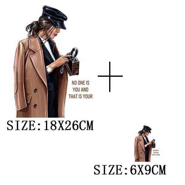 Pretty Girls Thermal Sticker On T-shirt DIY Washable Iron On Transfers For Clothing Fashion Design Appliqued On Clothes Patches