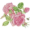 Pink Rose-14CT Stamped Cross Stitch 30*27cm/11.81*10.63in