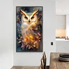 Diamond Painting-DIY Full Round Drill Owl(70*40 CM)