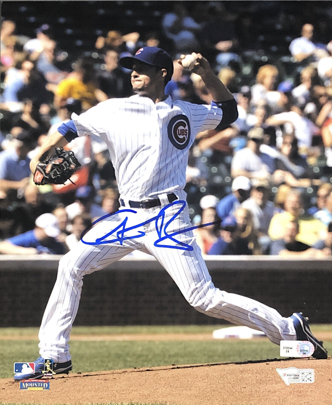 CHRIS RUSIN HAND SIGNED AUTOGRAPHED 8X10 BASEBALL Photo Poster painting WITH FANATICS COA 1