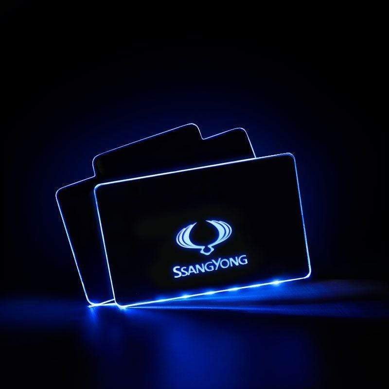 Ssangyong Acrylic LED Car Floor Mat For Ssangyong Atmosphere Light With RF Remote Control Car Interior Light Decoration voiturehub dxncar