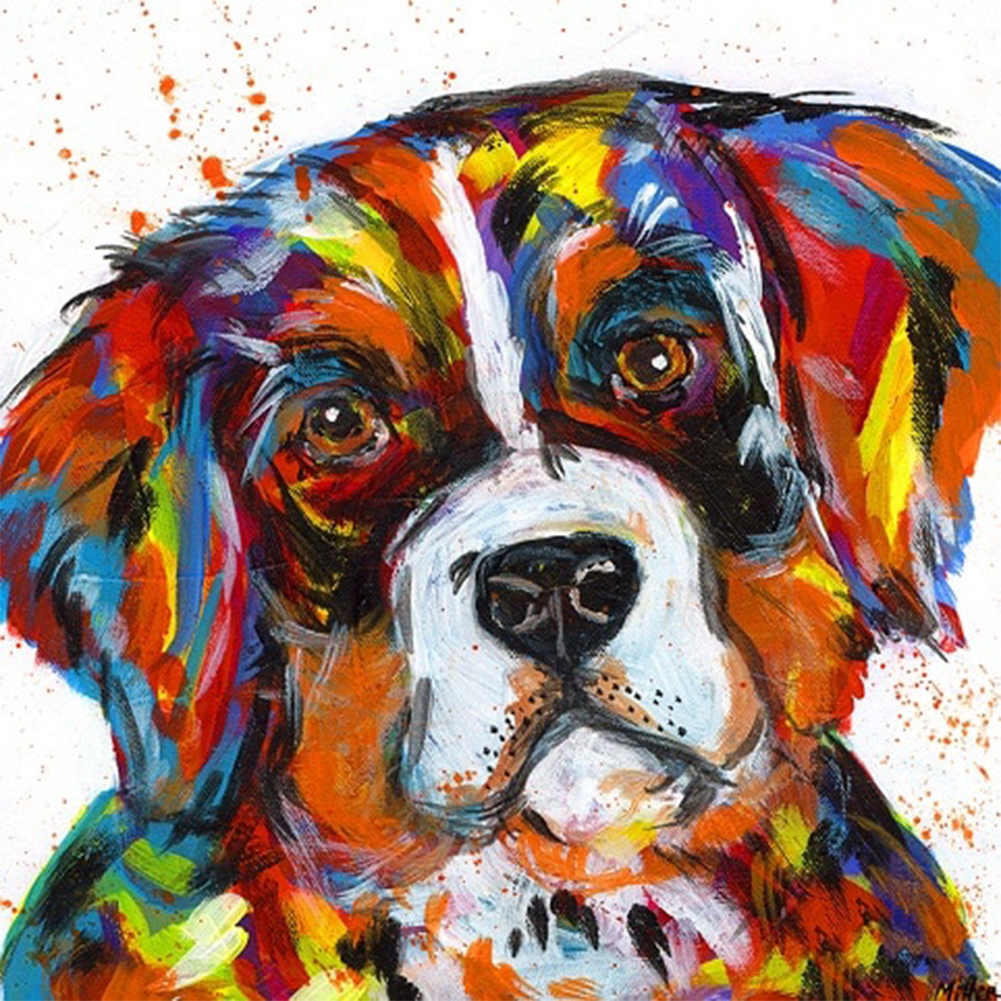 

Colorful Puppy Dog - Paint By Numbers - 40*50CM, 501 Original