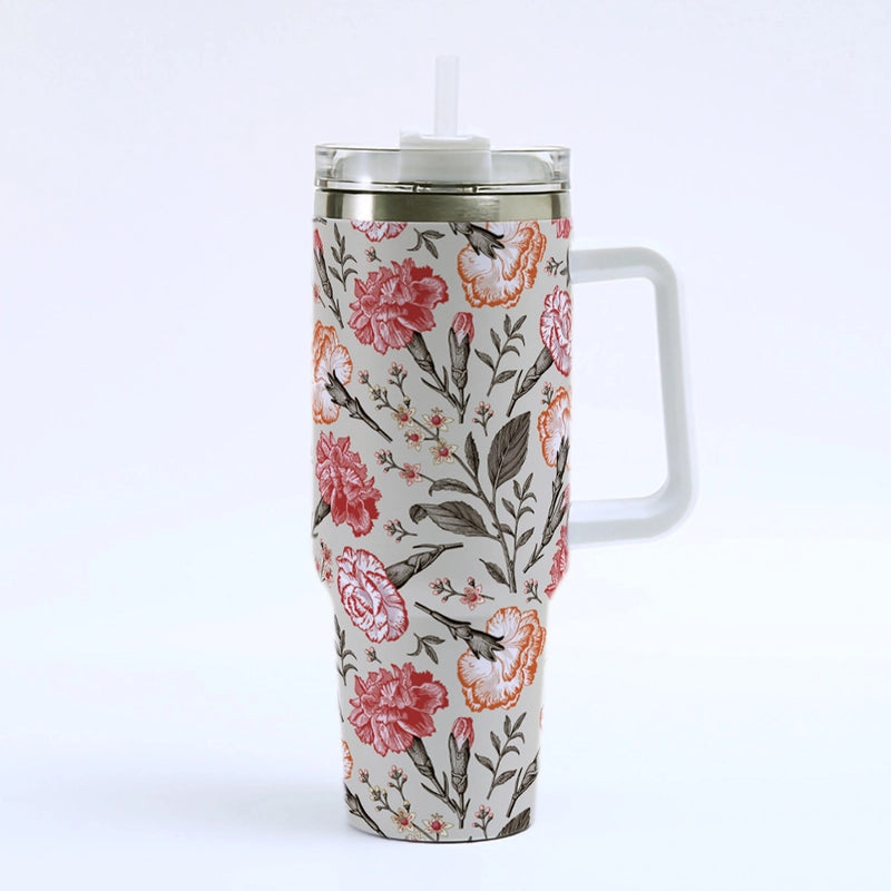 Casual Pastoral Flower 201 Stainless Steel 304 Stainless Steel Thermos Cup 1 Piece