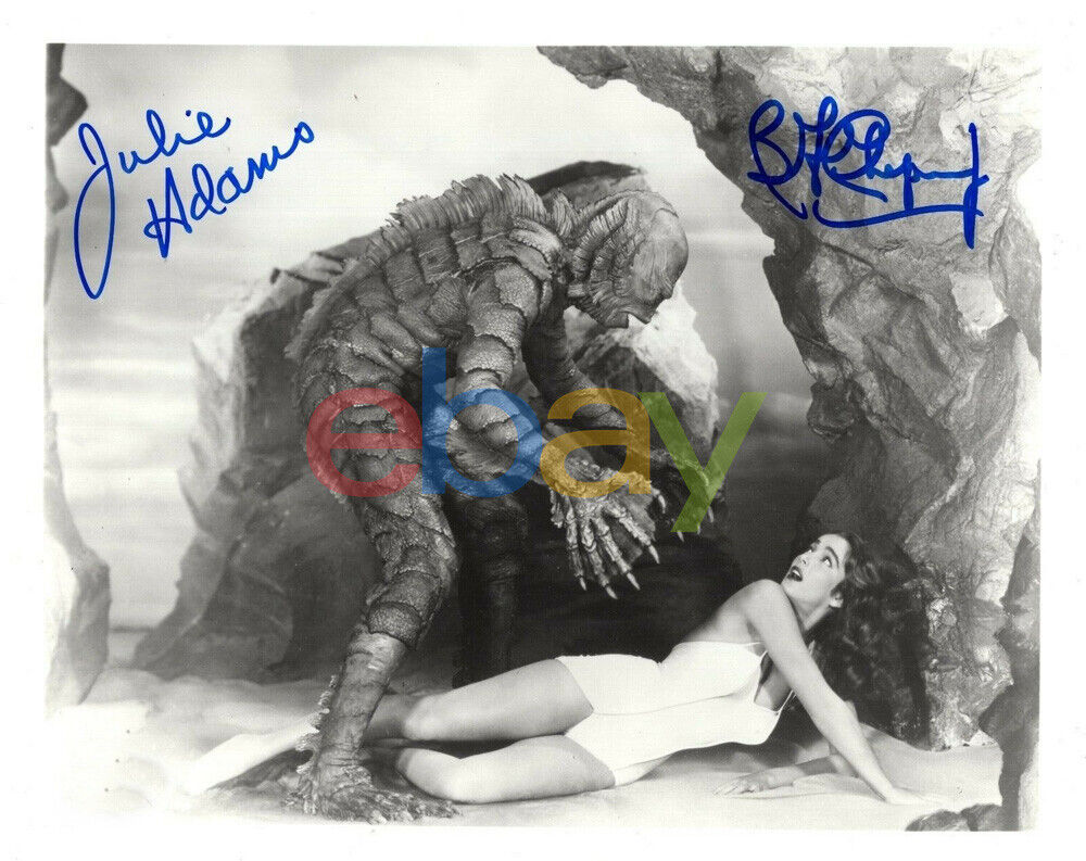 JULIE ADAMS+BEN CHAPMAN SIGNED 8x10 Photo Poster painting CREATURE FROM BLACK LAGOON REPRINT