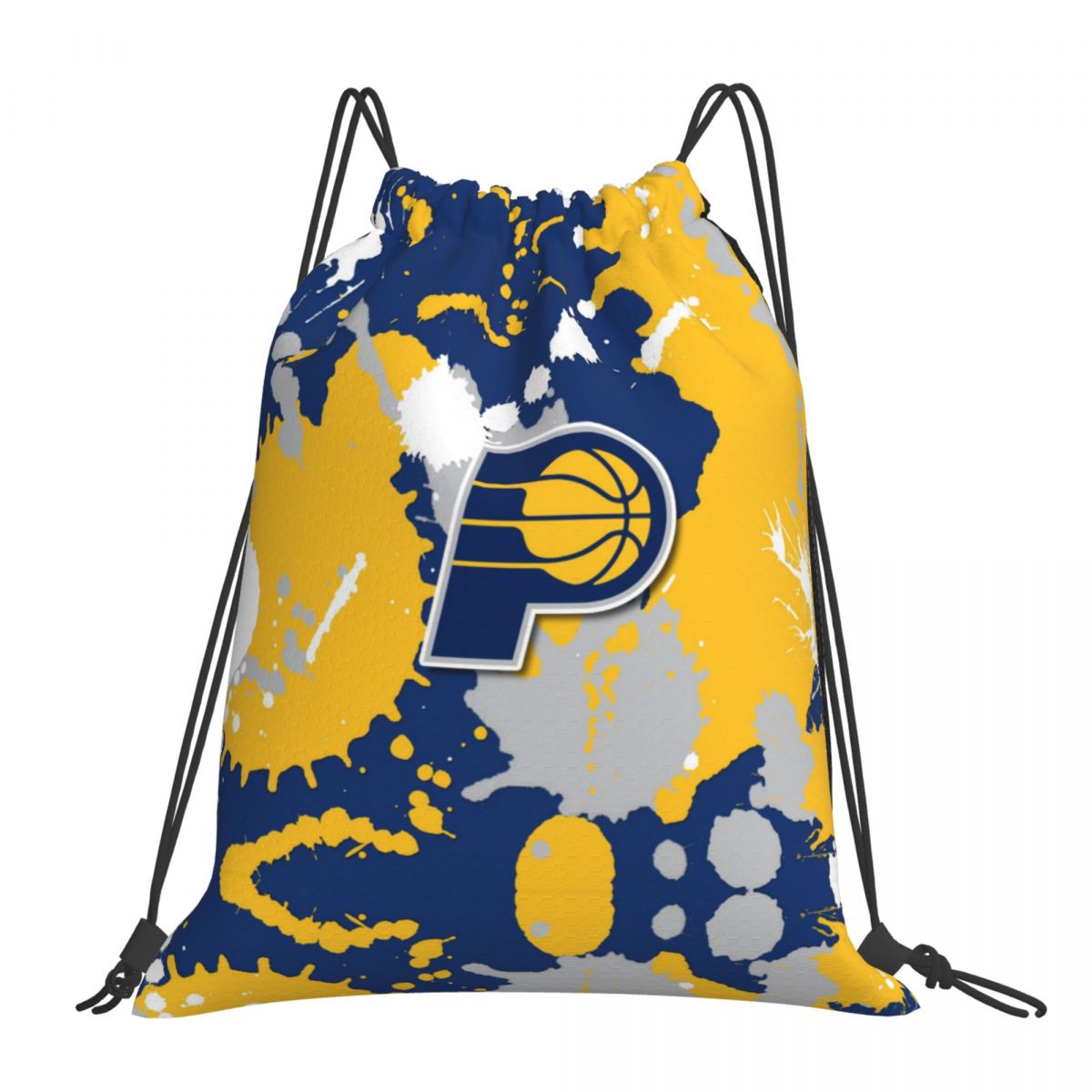 Indiana Pacers Splatter Logo Foldable Sports Gym Drawstring Bag