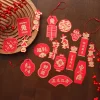 18PCS CNY Blessing Plants Hanging Paper Decors