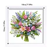 5D DIY Partial Special Shaped Drill Diamond Painting Kit Flower Decor With Frame Kit 18x18cm