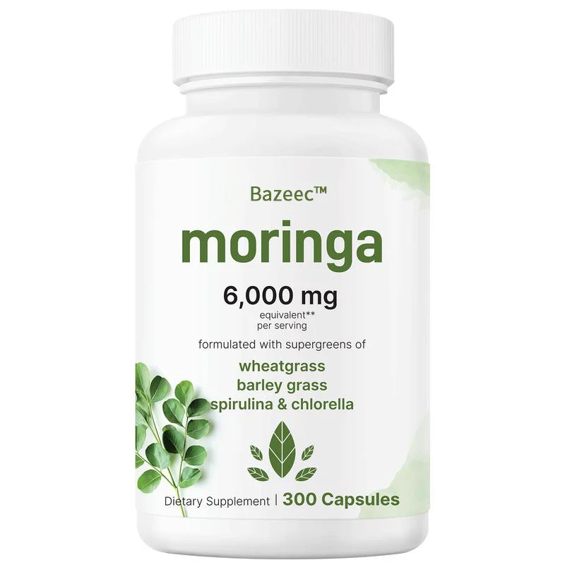 Bazeec™ Moringa Powder Capsules - Moringa Oleifera 6,000mg Equivalent