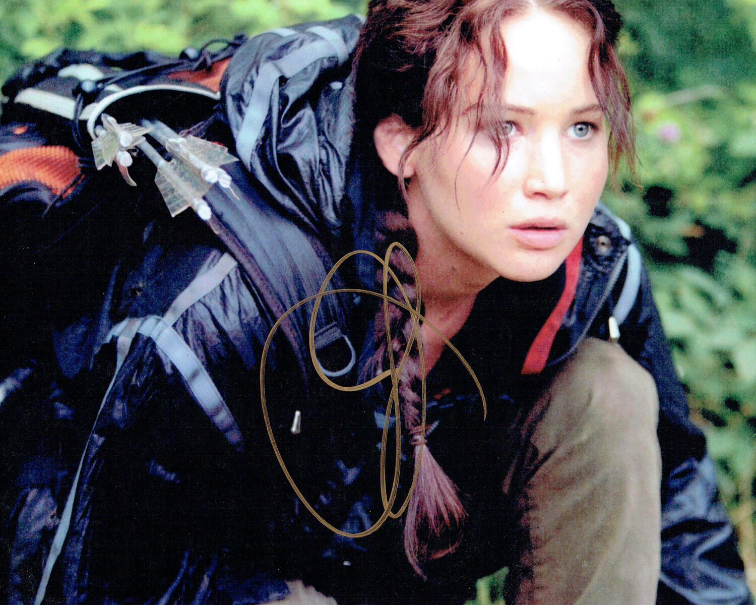 Jennifer LAWRENCE SIGNED Autograph 10x8 Photo Poster painting AFTAL COA The Hunger Games