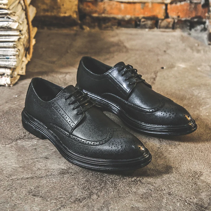 Yyvonne Yyvonne Men's Shoes Korean Version British Tide Shoes Casual Business Dress Leather Shoes Men's Wedding Shoes 7785-J