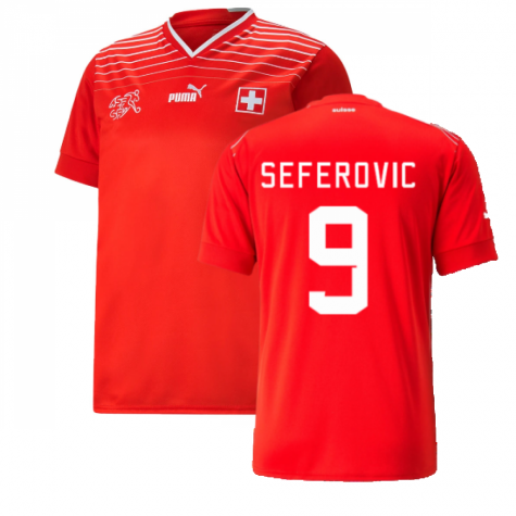 Maillot Suisse Haris Seferovic 9 Domicile Coupe du monde 2022