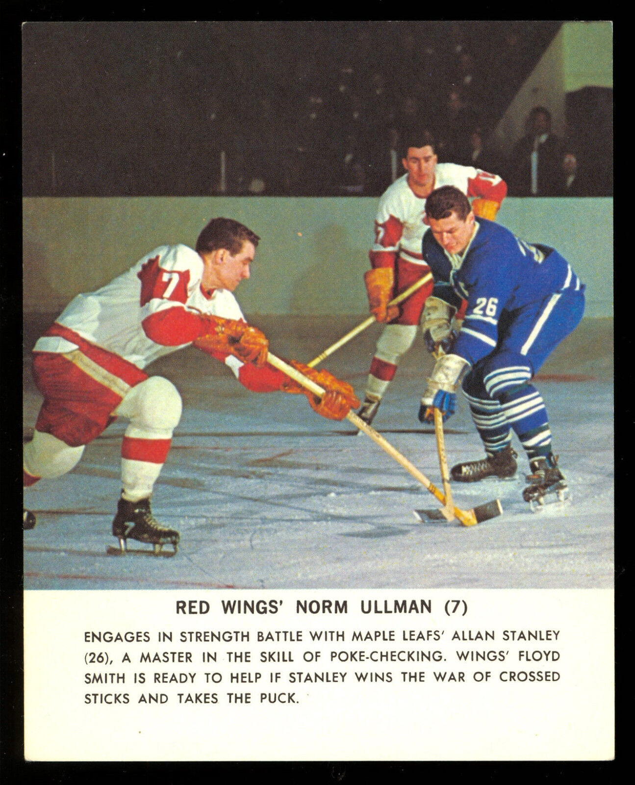 1964-65 TORONTO STARS IN ACTION NM NORM ULLMAN DETROIT RED WINGS HOCKEY Photo Poster painting