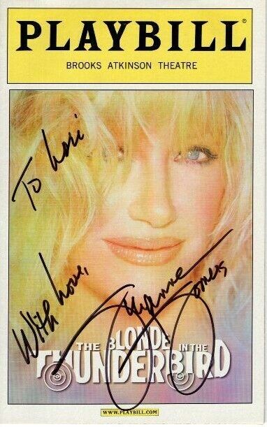 SUZANNE SOMERS Signed THE BLONDE IN THE THUNDERBIRD Playbill - To Lori