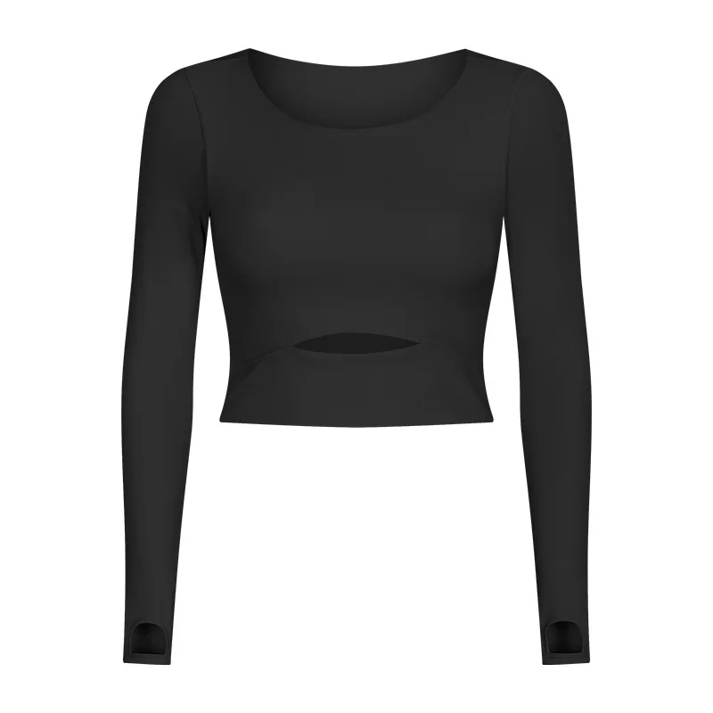 Solid Color Long Sleeve Sports T-Shirt