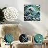 (25x25cm)DIY Wave Framed Handmade Pearl Painting Art Craft Kit Living Home Decor