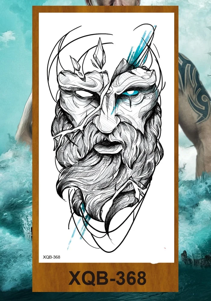 Temporary Tattoo Sticker Man Woman Arm Body Art Fake Tatoo Buddha Bodhisattva Believer Religion Valkyrie Female Warrior Goddess