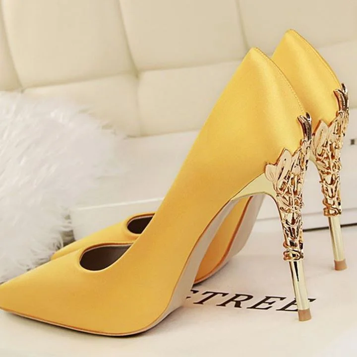 High-heeled Women's Autumn Satin Women's Shoes  Stunahome.com
