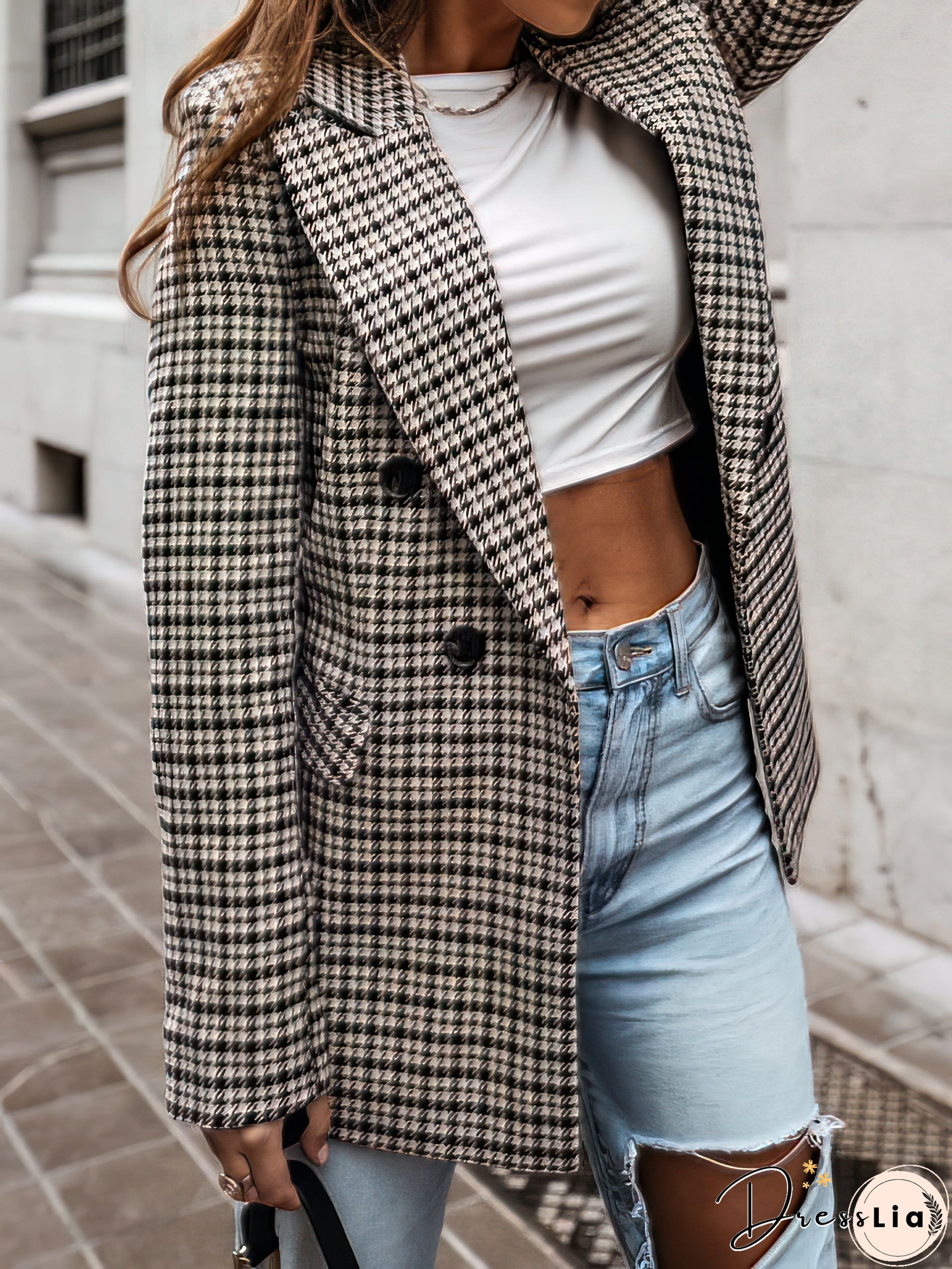 Brown and Black Glen Plaid Blazer