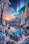 Luxury AB Velvet Diamond Painting Kit - scenery