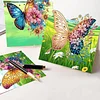 (US Local)6PCS DIY Butterfly Designs Diamond Art Greeting Cards Diamond Art Handmade Cards