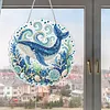 Whale DIY Rhinestone Diamond Painting Pendant 25x25cm Double Sided