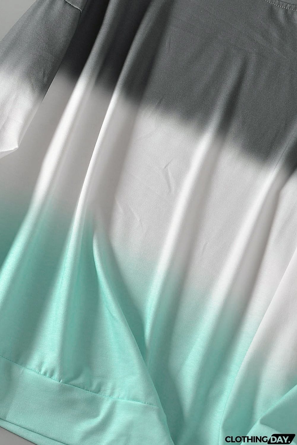 Multicolour Color Block Tie Dye Pullover Sweatshirt