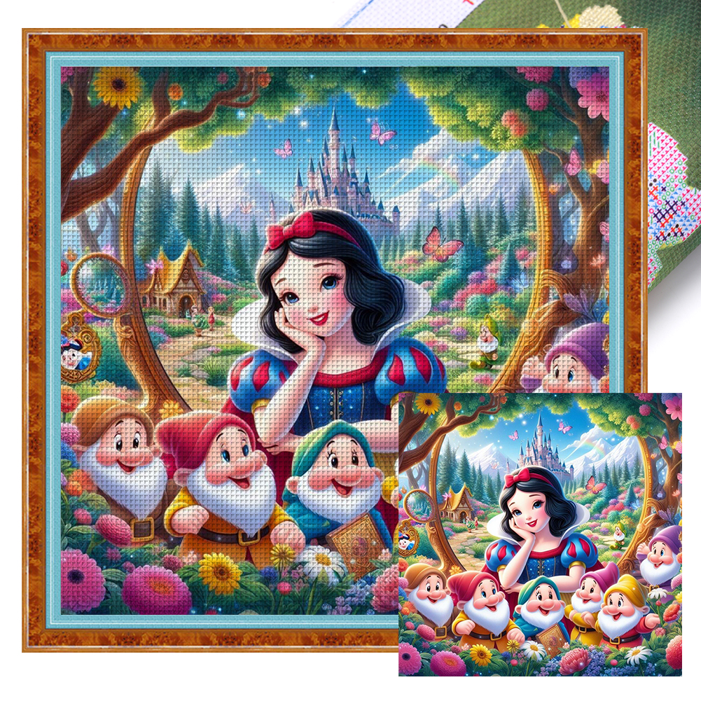 Snow White Full 14CT Pre-stamped Canvas(40*40cm) Cross Stitch