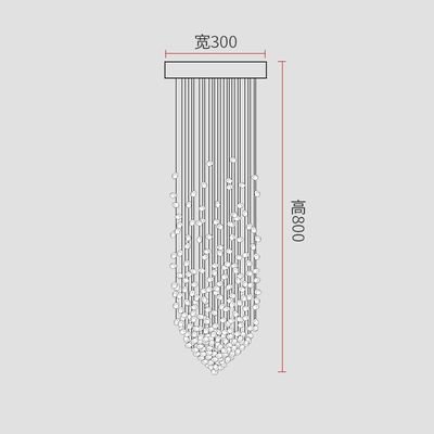 Modern LOFT Luxury Crystal Chandelier Indoor Lighting Nordic Staircase Led Chandeliers Fixtures Long Hallway Lobby Ceiling Lamp