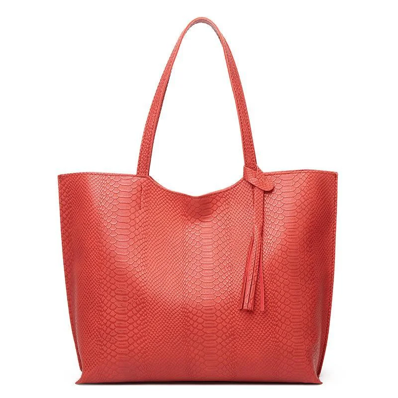 Fashion Snake Print Tote Bag