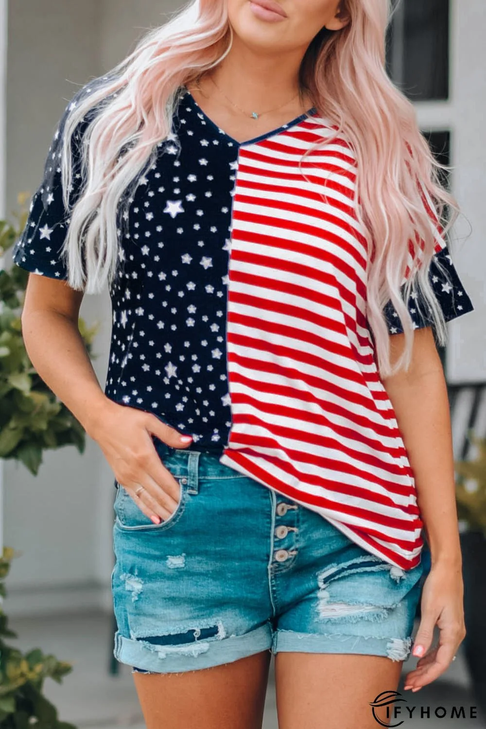 July 4th Stars and Stripes USA Flag Tee | IFYHOME