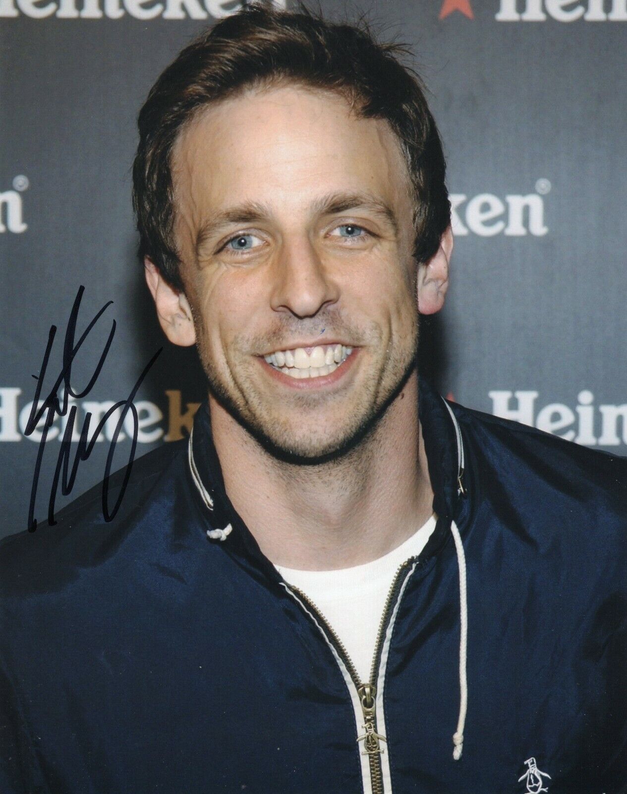 Seth Meyers Signed 8x10 Photo Poster painting w/COA Late Night With Seth Meyers