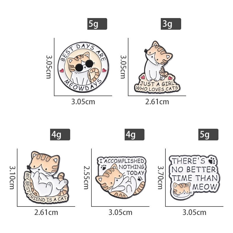 Cute Pin Cat Owl Frog Alloy Stoving Varnish Unisex Brooches