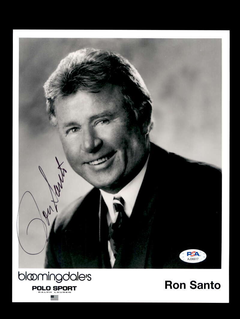 Ron Santo PSA DNA Coa Signed 8x10 Photo Poster painting Autograph 4