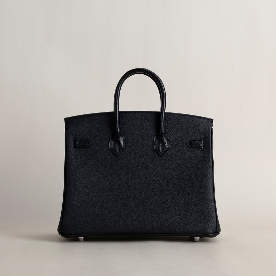 Birkin 25cm Touch Togo/ Nile crocodile 89 Noir PHW