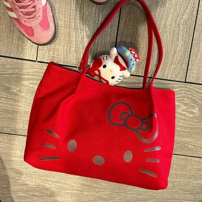 Kitty Premium Big Shoulder Tote Bag