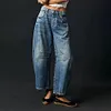 Gioiacombo&trade; Nuovi jeans a gamba larga retr&ograve; alla moda da donna