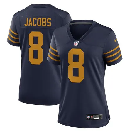 Women's Green Bay Packers #8 Josh Jacobs  Navy The 1923 Classic Game Jersey