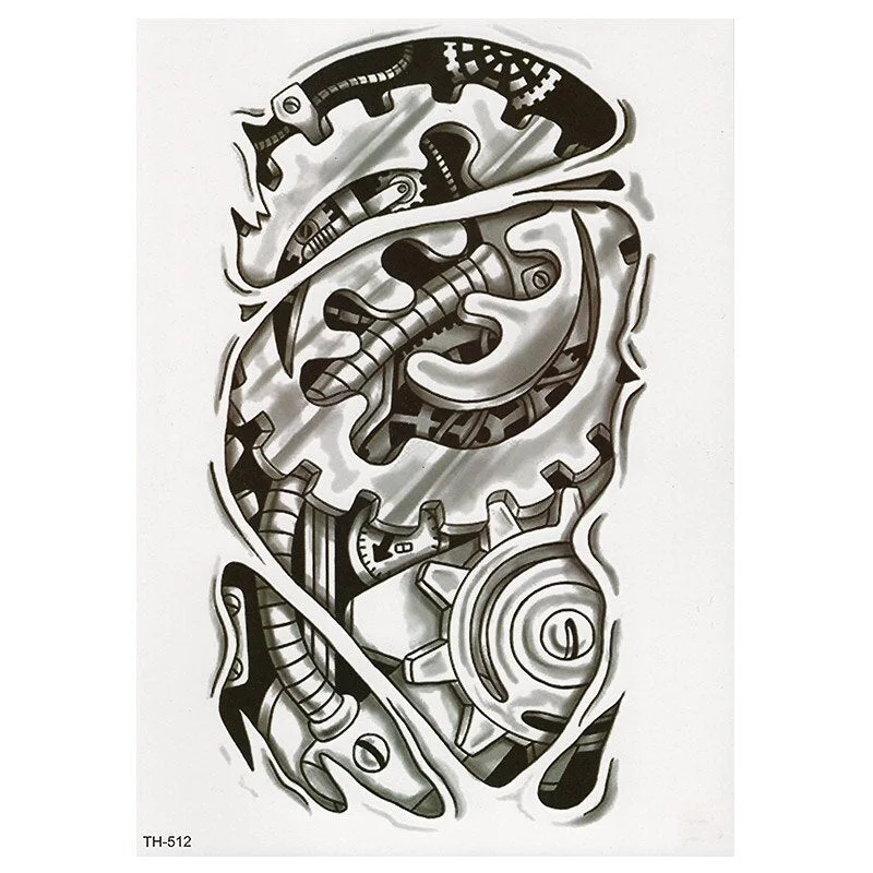 CROWN SKULL SCYTHE DEATH ANGEL WINGS CROSS TEMPORARY TATTOO, CRUCIFIX, BODY ART, MENS, WOMENS