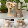 Amoureux des animaux - Ornements de table en bois sculpt&eacute;